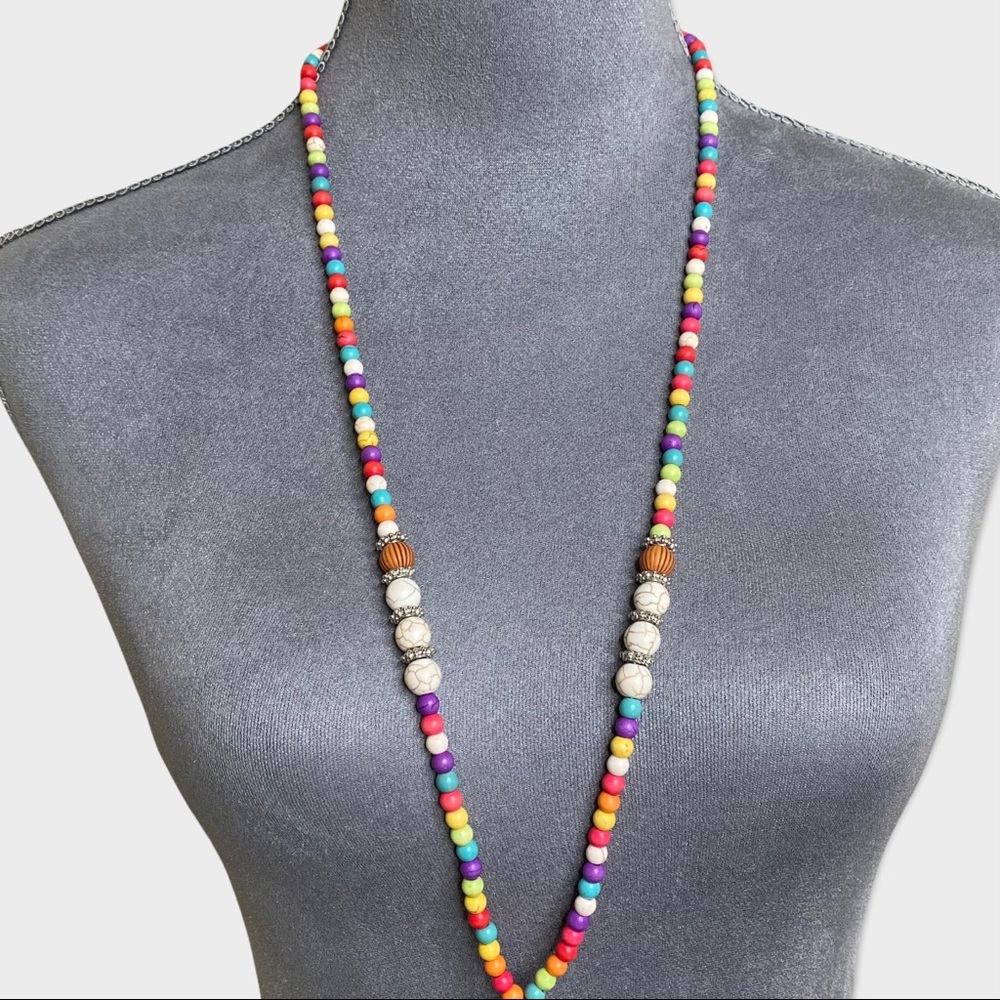 Boho Bead Necklace - Picture 7 of 9